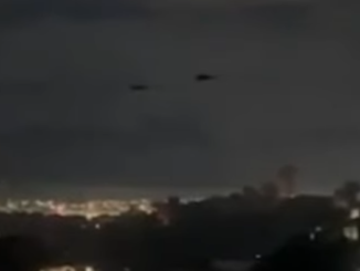 US military helicopters bombing Caracas
